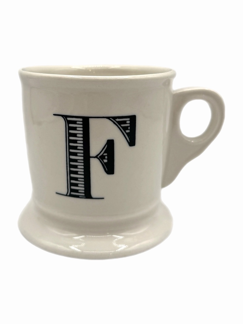 Anthropologie Monogram Initial “F” Ceramic Coffee Mug